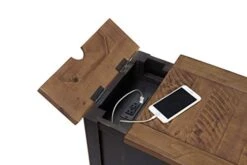 Martin Svensson Home Rustic Chairside Table, Antique Black And Honey -Safavieh Furnitue Shop 41NzkZpEZGL