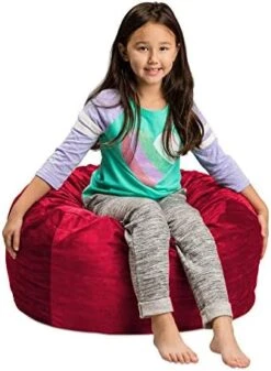 Sofa Sack - Plush, Ultra Soft Kids Bean Bag Chair - Memory Foam Bean Bag Chair With Microsuede Cover - Stuffed Foam Filled Furniture And Accessories For Kids Room - 2' Royal Blue -Safavieh Furnitue Shop 41OAqbP65bL. AC