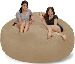 Chill Sack Bean Bags Large Bean Bag, 7-Feet, Charcoal Micro Suede -Safavieh Furnitue Shop 41OjFalpy8L. AC