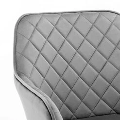 Duhome Velvet Accent Chair With Gold Legs, Upholstered Vanity Chair With Back Leisure Armchair For Living Room Bedroom Dining Room Grey -Safavieh Furnitue Shop 41QSK3SspKS