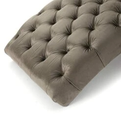 Christopher Knight Home Garret Tufted Velvet Chaise Lounge, Grey / Dark Brown -Safavieh Furnitue Shop 41QTBzw0mSL