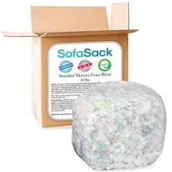 Sofa Sack Shredded Foam Refill: Memory Foam Filling Refill For Bean Bags, Dog Beds And Pillows, 30lbs, Multi-Color -Safavieh Furnitue Shop 41R0udgP2xL