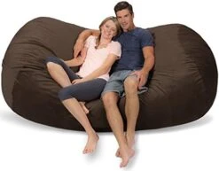 Comfy Sacks Memory Foam Bean Bag Chair, Black Furry -Safavieh Furnitue Shop 41Rzos LAkL. AC