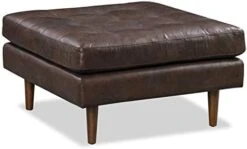 POLY & BARK Napa Lounge Chair In Full-Grain Pure-Aniline Italian Tanned Leather In Cognac Tan -Safavieh Furnitue Shop 41SIYZ7xDVL. AC