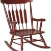 Gift Mark Rocking Chairs - Classic Wooden Rocker - Comfort Fitted Design Perfect For Living Rooms, Bedrooms, Nurserys, And More - Classic Vintage Style Chairs (White)