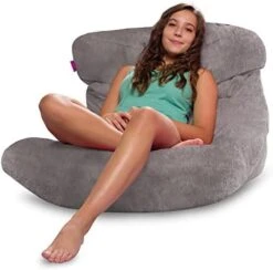 Posh Creations Laguna Lounger Teens, Kids And Adults For Bedrooms And Dorm Rooms, Large Bean Bag Chair, Soft Nylon-Pink -Safavieh Furnitue Shop 41Sqj2AFkYL. AC