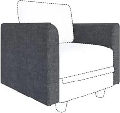 LLappuil Modular Sofa Middle Module With Storage For Customizable Sectional Couch, Accent Armless Chair, Waterproof, Anti-Scratch And Antistatic Fabric Sectional, Brown -Safavieh Furnitue Shop 41SsczFSTcL. AC