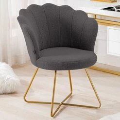 Duhome Velvet Accent Chair Living Room Chair，Corner Chair Reception Chair For Bedroom Living Room, Shell Shaped Living Room Chair With Golden Metal Legs, DarkBlue -Safavieh Furnitue Shop 41TGq2rlDoL. AC