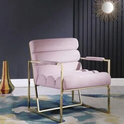 Morden Fort Italian Light Luxury Lounge Chair, Contemporary Velvet Upholstered Lounge Armchair With Bright-Colored Cushions, For Living Room, Bedroom, Dinning, Office, Black -Safavieh Furnitue Shop 41TK9VBvRjL. AC