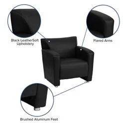 Flash Furniture HERCULES Majesty Series Black LeatherSoft Chair -Safavieh Furnitue Shop 41TMetA8nCL