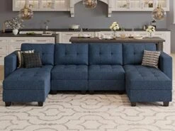 Belffin Modular Sectional Sofa Set With Ottomans Oversized U Shaped Sofa Set With Storage Seat Modular Sofa Couch With Reversible Chaises Modern Fabric Dark Grey -Safavieh Furnitue Shop 41Tdqq9tLjL. AC