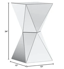 Baxton Studio Rebecca Contemporary Multi-Faceted Mirrored Side Table -Safavieh Furnitue Shop 41UWORwRqgL