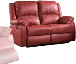 Elountik Modern Zuriel Motion Reclining Loveseat With Tight Back & Seat Cushion,Tight Pillow Top Arm, Recliner Loveseat With Motion Reclining Mechanism For Living Room (Black PU, Reclining Loveseat) -Safavieh Furnitue Shop 41Ud9oXVXBL. AC