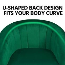 Yaheetech Accent Chair, Modern And Cozy Barrel Chair With Gold Metal Legs, Tufted Accent Armchair For Living Room/Bedroom/Office/Guest Room Green, Set Of 2 -Safavieh Furnitue Shop 41UrPz08yLL