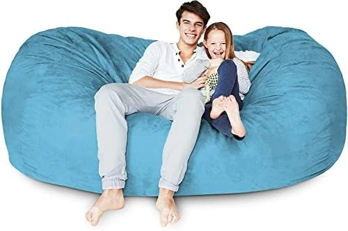 Lumaland Luxury Microsuede Outer Cover For Bean Bags Machine Washable 6-Foot Bean Bag Cover With Inlay In Dark Grey Cover And Inlay ONLY 15 Lumaland Luxury Microsuede Outer Cover For Bean Bags Machine Washable 6-Foot Bean Bag Cover With Inlay In Dark Grey Cover And Inlay ONLY - Image 15