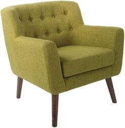 OSP Home Furnishings Arm Chair, 32"W X 28.63"D X 31.63"H, Green -Safavieh Furnitue Shop 41V1U2cWyrL. AC