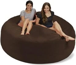 Chill Sack Bean Bags Large Bean Bag, 7-Feet, Charcoal Micro Suede -Safavieh Furnitue Shop 41V9RSM5GOL. AC