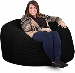 ULTIMATE SACK 4000 (4 Ft.) Bean Bag Chair Cover In Multiple Colors: Cover ONLY. (4000, Electric Blue Suede) -Safavieh Furnitue Shop 41VWXXipOYL. AC