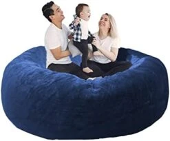SOXOCE Bean Bag Cover, 6ft, PV Velvet Brown RoundBean Bag Chairs (No Filler) - Comfy Big Bean Bag Chair Covers For Kids, Teens, & Adults - Cover ONLY -Safavieh Furnitue Shop 41VhzsDKXxL. AC