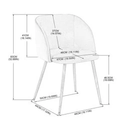 EGGREE Mid Century Modern Velvet Accent Living Room Chair Set Of 2 Upholstered Leisure Club Chair Vanity Chairs Armrest With Solid Metal Legs Velvet Cushion For Bedroom Living Room Kitchen,Grey -Safavieh Furnitue Shop 41VydeA5TdS