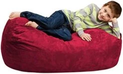 Chill Sack Bean Bag Chair Cover, 7-5-feet, Ultrafur - Charcoal -Safavieh Furnitue Shop 41W6aUVMiuL. AC