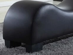 US Pride Furniture Faux Leather Stretch Chaise Relaxation And Yoga Chair, Black -Safavieh Furnitue Shop 41W8Q4oI4gL