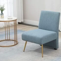 MOJAY 1 Loveseat Sofa And 2 Accent Chairs Set Couches For Living Room Furniture Set With Golden Legs For Bedroom -Safavieh Furnitue Shop 41WDEDA8qiL. AC