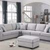 Asunflower Sectional Couches For Living Room Modular Sectional Sofa Ottoman Set 6 Seater Fabric Grey Couches L Shape Sectional Furnitures For Apartment,Large (6 Pillows)