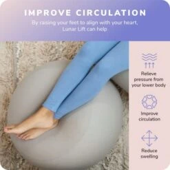 Moon Pod Lunar Lift Footrest For Bean Bag Chair, Navy - The Zero-Gravity Beanbag For Stress, Anxiety, & All Day Deep Relaxation - Ultra Soft & Ergonomic Support For Back & Neck - For The Whole Family -Safavieh Furnitue Shop 41WVvZMsJWL
