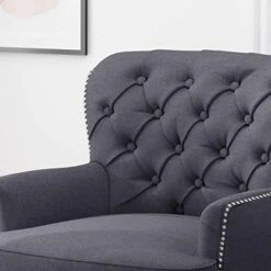 Christopher Knight Home Ophelia Club Chair And Ottoman Set, Gray, Dark Brown -Safavieh Furnitue Shop 41WXUjHMI4L