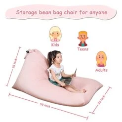 Stuffed Animal Storage Bean Bag Chair For Kids And Adults, Luxury Velvet Stuffed Animal Storage, Stuffie Seat - Cover ONLY(Sweet Pink 200L/52 Gal) 17 Stuffed Animal Storage Bean Bag Chair For Kids And Adults, Luxury Velvet Stuffed Animal Storage, Stuffie Seat - Cover ONLY(Sweet Pink 200L/52 Gal) -Safavieh Furnitue Shop 41Wgb7lI17L