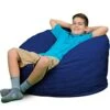 ULTIMATE SACK 3000 (3 Ft.) Bean Bag Chair: Giant Foam-Filled Furniture - Machine Washable Covers, Durable Inner Liner, 100% Virgin Foam. Comfy Bean Bag Chair. (Electric Blue, Suede)