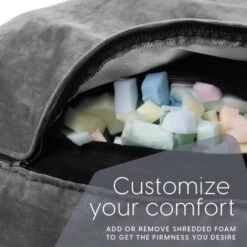 Milliard Big Ultra Supportive Stuffed Bean Bag Chair Couch For Adults And Kids Filled With Shredded Foam (Grey) 11 Milliard Big Ultra Supportive Stuffed Bean Bag Chair Couch For Adults And Kids Filled With Shredded Foam (Grey) -Safavieh Furnitue Shop 41WzOgPwIIL