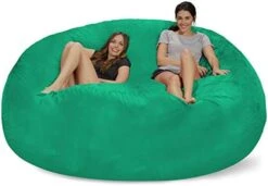 Chill Sack Bean Bag Chair Cover, 8-feet, Microsuede - Purple -Safavieh Furnitue Shop 41X61yDSahL. AC