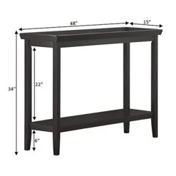 Convenience Concepts Ledgewood Console Shelf Table, Black -Safavieh Furnitue Shop 41X801oNMoL