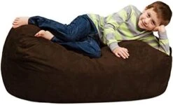 Chill Sack Bean Bag Chair Cover, 7-5-feet, Ultrafur - Charcoal -Safavieh Furnitue Shop 41YJM73mWPL. AC