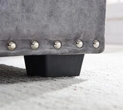 Merax 91'' Reversible Sleeper Sectional Sofa Couch With Pull-Out Sleeper, L-Shape 3-Seater Convertible Corner Couch Sofa Bed With Storage Chaise And Copper Nail For Living Room Furniture Set (Grey) -Safavieh Furnitue Shop 41YohwNLGlL