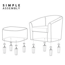 Yaheetech Lounge Chair Modern Chaise Lounge Armchair With Footstool Faux Leather Lounge Reading Chair With Footrest Black -Safavieh Furnitue Shop 41Z8TOIcfjL