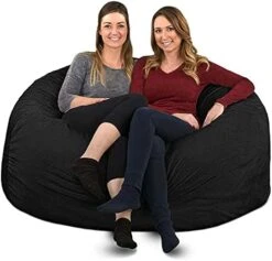 ULTIMATE SACK 5000 (5 Ft.) Bean Bag Chair Cover In Multiple Colors: Cover ONLY. (5000, Brown Suede) -Safavieh Furnitue Shop 41aXEqv0XlL. AC