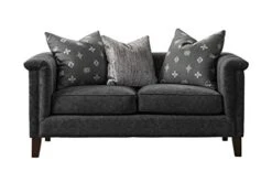 Acanva Luxury Tuxedo Velvet Channel Tufted Key Arm Living Room Sofa, 2 Piece Set, Grey -Safavieh Furnitue Shop 41afIDZHGtL