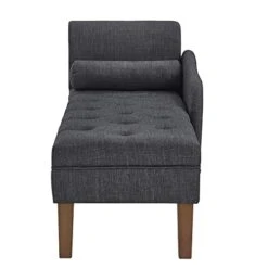 24KF Modern Upholstered Tufted Chaise Lounge Chair, Comfortable Fashional Living Room Chaise Chairs-Dark Grey 11 24KF Modern Upholstered Tufted Chaise Lounge Chair, Comfortable Fashional Living Room Chaise Chairs-Dark Grey -Safavieh Furnitue Shop 41atT3oi7BL