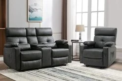 Consofa Power Reclining Loveseat, Recliner Loveseat With Center Console, Reclining Loveseat With Heat And Massage, Double Recliner Loveseat With Cup Holders, Lumbar Support For Living Room 19 Consofa Power Reclining Loveseat, Recliner Loveseat With Center Console, Reclining Loveseat With Heat And Massage, Double Recliner Loveseat With Cup Holders, Lumbar Support For Living Room -Safavieh Furnitue Shop 41atpKTU44L. AC