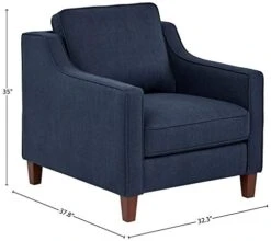 Amazon Brand – Stone & Beam Blaine Modern Upholstered Living Room Accent Chair, 32.3"W, Navy Blue -Safavieh Furnitue Shop 41b7iMwgovL