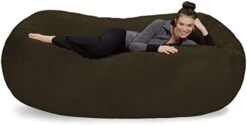 Sofa Sack - Plush Bean Bag Sofas With Super Soft Microsuede Cover - XL Memory Foam Stuffed Lounger Chairs For Kids, Adults, Couples - Jumbo Bean Bag Chair Furniture - Charcoal 7.5' 28 Sofa Sack - Plush Bean Bag Sofas With Super Soft Microsuede Cover - XL Memory Foam Stuffed Lounger Chairs For Kids, Adults, Couples - Jumbo Bean Bag Chair Furniture - Charcoal 7.5' -Safavieh Furnitue Shop 41bJDcQp8VL. AC