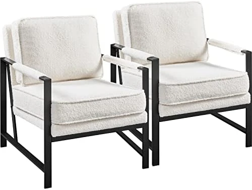 Yaheetech PU Leather Armchairs, Retro Leisure Accent Chair With Extra Soft Padded And Cushion, 105 Degree Slant Back, Modern Reading Arm Chair For Living Room/Office/Bedroom/Study, 2pcs, Light Brown 8 Yaheetech PU Leather Armchairs, Retro Leisure Accent Chair With Extra Soft Padded And Cushion, 105 Degree Slant Back, Modern Reading Arm Chair For Living Room/Office/Bedroom/Study, 2pcs, Light Brown - Image 8