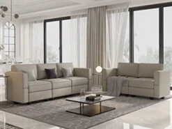 Belffin Sofa And Loveseat Set 2 Piece Furniture Sofa Set For Living Room Modular Sofa Couch Set With Storage Seats Grey -Safavieh Furnitue Shop 41cFzAudG4L. AC
