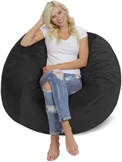Chill Sack Bean Bag Chair Cover, 8-feet, Microsuede - Purple -Safavieh Furnitue Shop 41coq8QxzL. AC