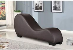 Kingway Furniture Kolar Faux Leather Yoga Chaise Lounge Chair, Relaxation, Streching, In Black -Safavieh Furnitue Shop 41eHdpxkv5L. AC