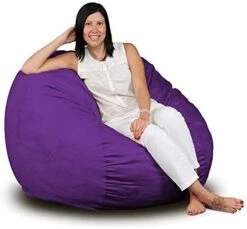 FUGU Bean Bag Chair, Premium Foam Filled 4 XL, Protective Liner Plus Removable Machine Wash Grey Cover -Safavieh Furnitue Shop 41eMEE3P4L. AC
