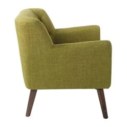 OSP Home Furnishings Arm Chair, 32"W X 28.63"D X 31.63"H, Green -Safavieh Furnitue Shop 41eaUkbciaS